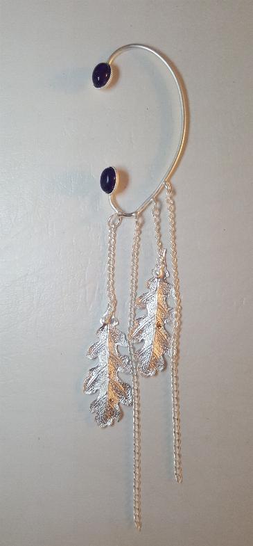 crochet d'oreille avec chanettes Sioux